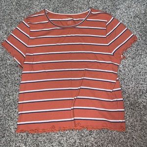 American Eagle cropped striped T-shirt